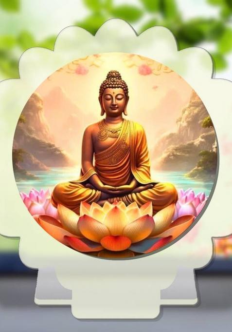 Giftsrange Gautam Buddha Mahavira Siddhartha White Premium Car Dashboard Idol Decorative Showpiece - 8 Cm(Plastic Multicolor White)