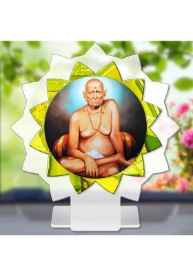 Sanbia Akkalkot Swami Samarth Maharaj Car Dashboard Idol Premium Decorative Showpiece - 11 Cm(Plastic Multicolor)