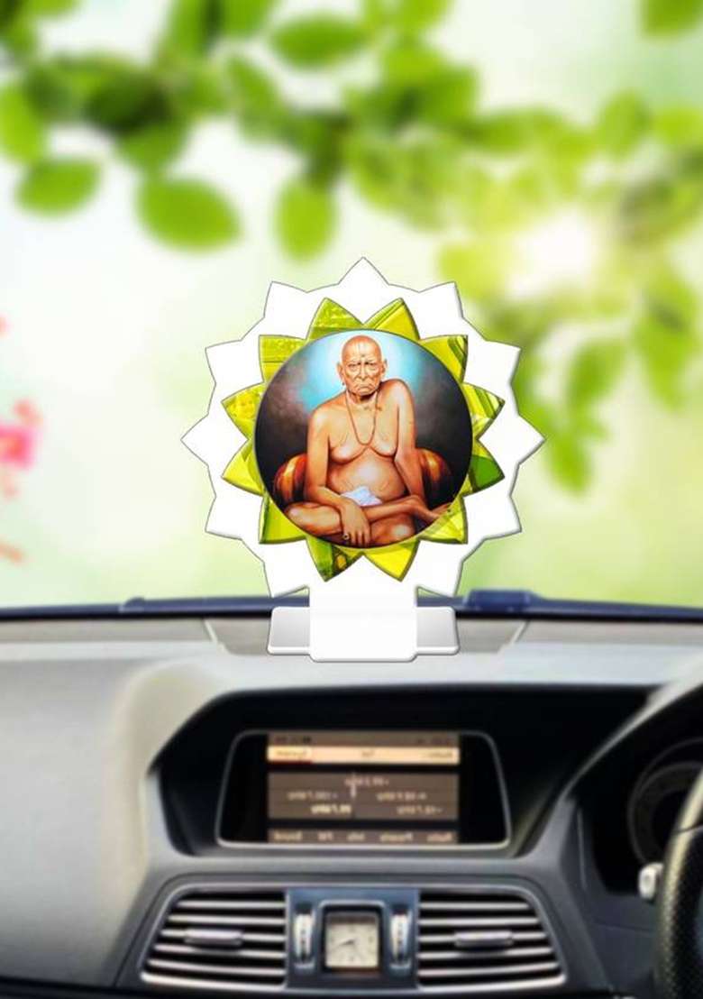 Sanbia Akkalkot Swami Samarth Maharaj Car Dashboard Idol Premium Decorative Showpiece - 11 Cm(Plastic Multicolor) - Indya