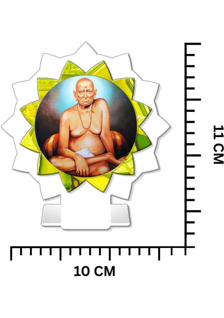 Sanbia Akkalkot Swami Samarth Maharaj Car Dashboard Idol Premium Decorative Showpiece - 11 Cm(Plastic Multicolor) - Indya