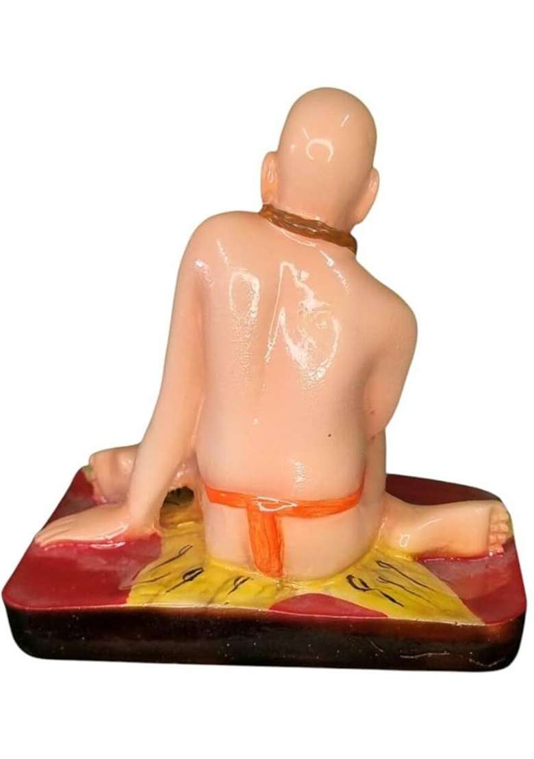 Karighar Shri Swami Samarth Murti Decorative Showpiece - 13 Cm(Polyresin Multicolor) - Indya