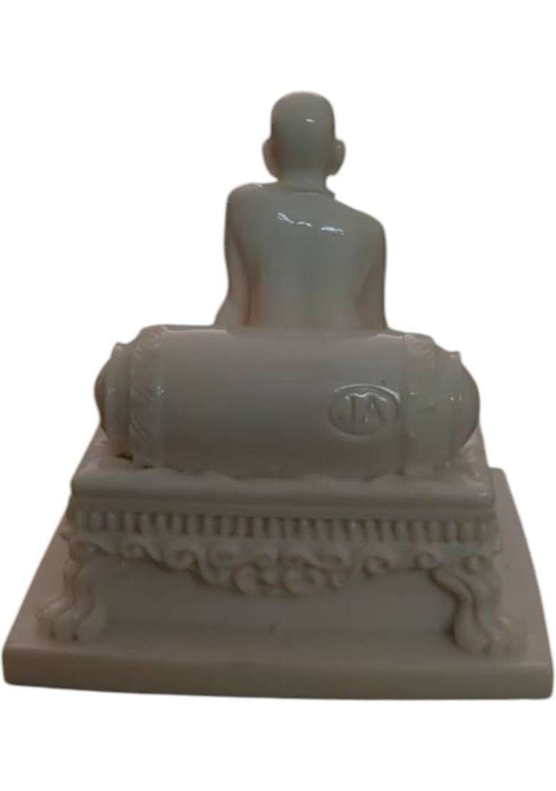 Karighar Shri Swami Samarth Murti White Decorative Showpiece - 7.5 Cm(Polyresin White) - Indya