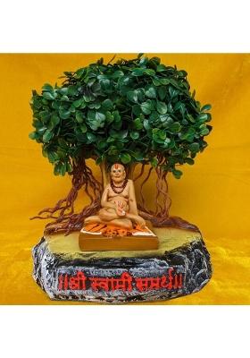 Shree Swami Samarth Idol Decorative Showpiece - 21 Cm(Polyresin Multicolor)