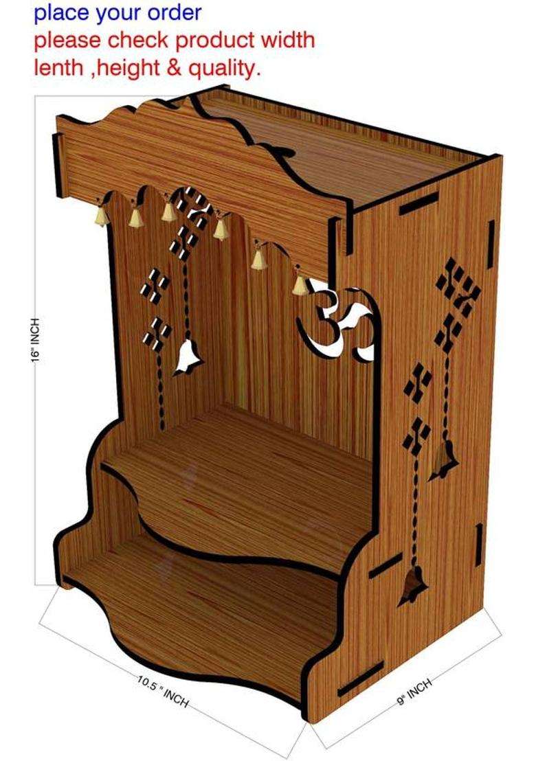 ETHNIC WALL ART Engineered Wood Home Temple(Height 41 DIY(Do-It-Yourself)) - Indya