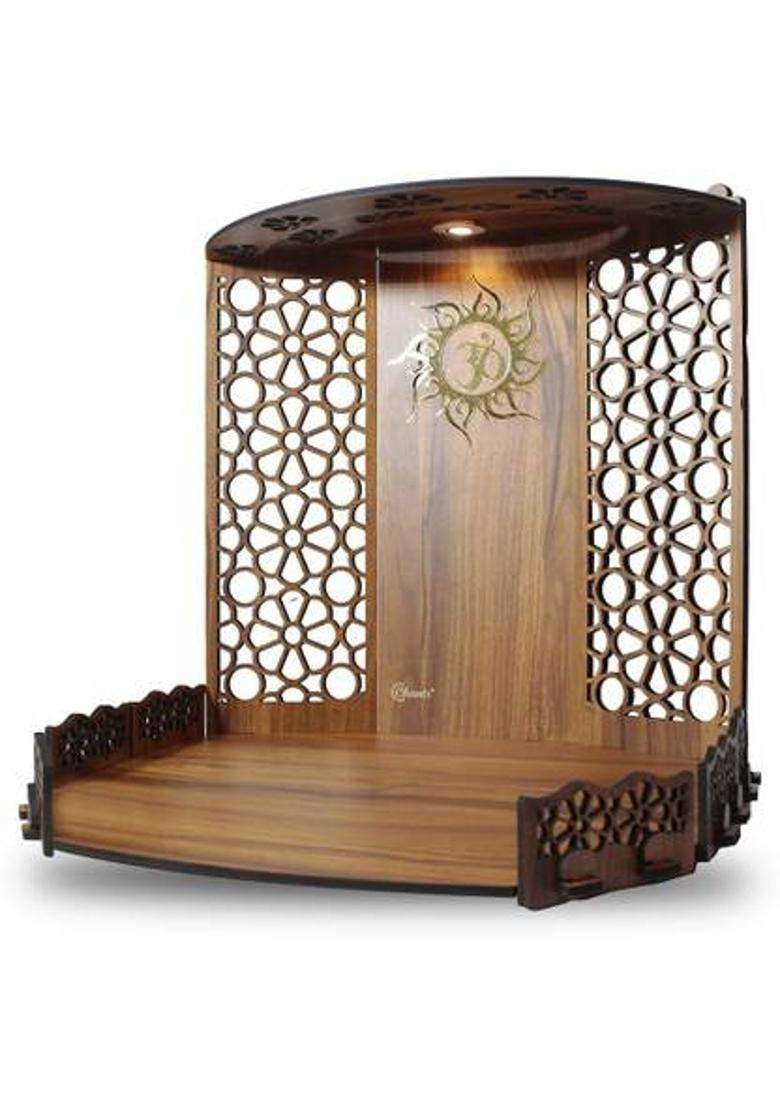 Heartily Bappa Mandir Engineered Wood Home Temple(Height 42 DIY(Do-It-Yourself)) - Indya