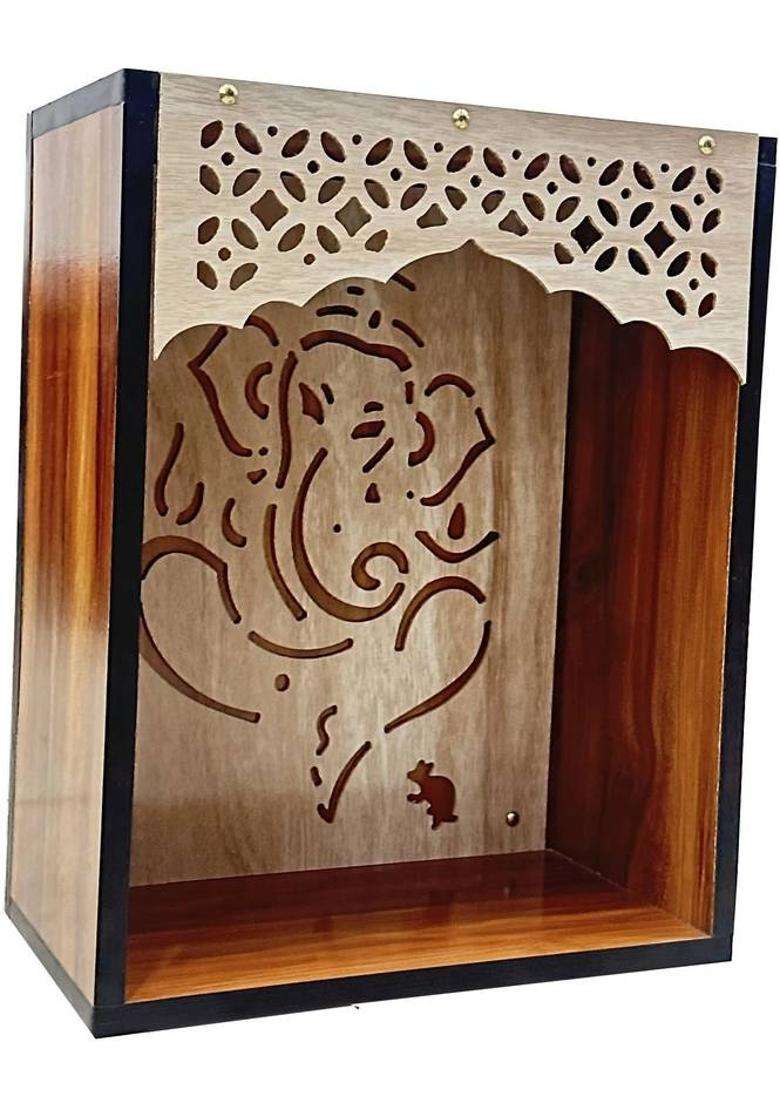 har ghar khushi Engineered Wood Home Temple(Height 60 Pre-assembled) - Indya