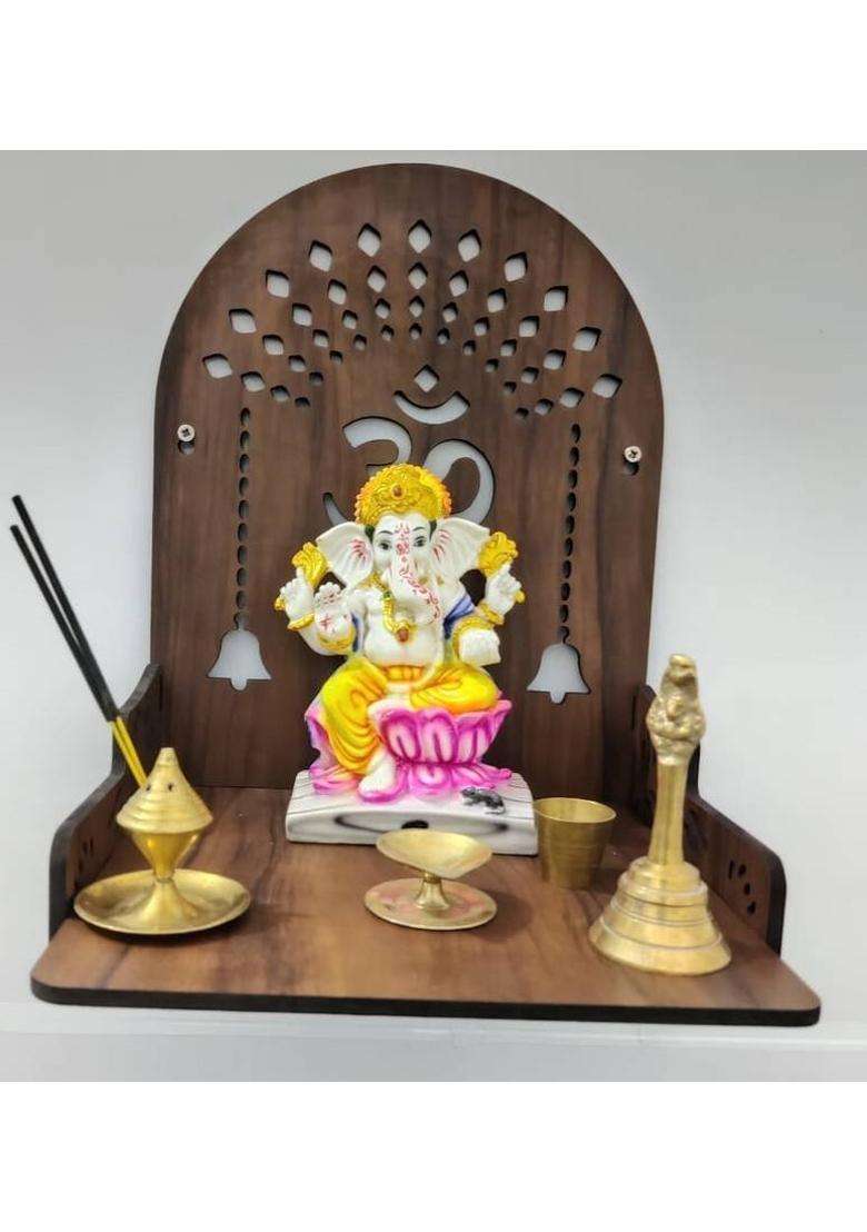 Mandiram TEMPLE 10003 DRK Engineered Wood Home Temple(Height 25 Pre-assembled) - Indya