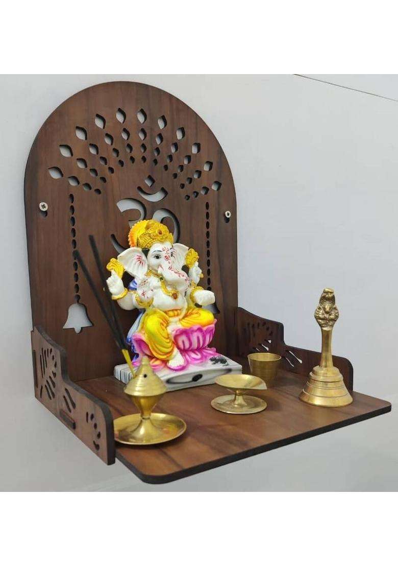 Mandiram TEMPLE 10003 DRK Engineered Wood Home Temple(Height 25 Pre-assembled) - Indya
