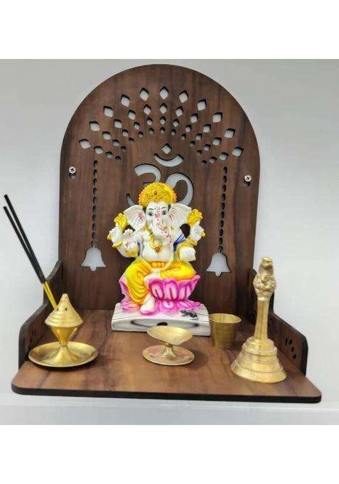 Mandiram TEMPLE 10003 DRK Engineered Wood Home Temple(Height 25 Pre-assembled)