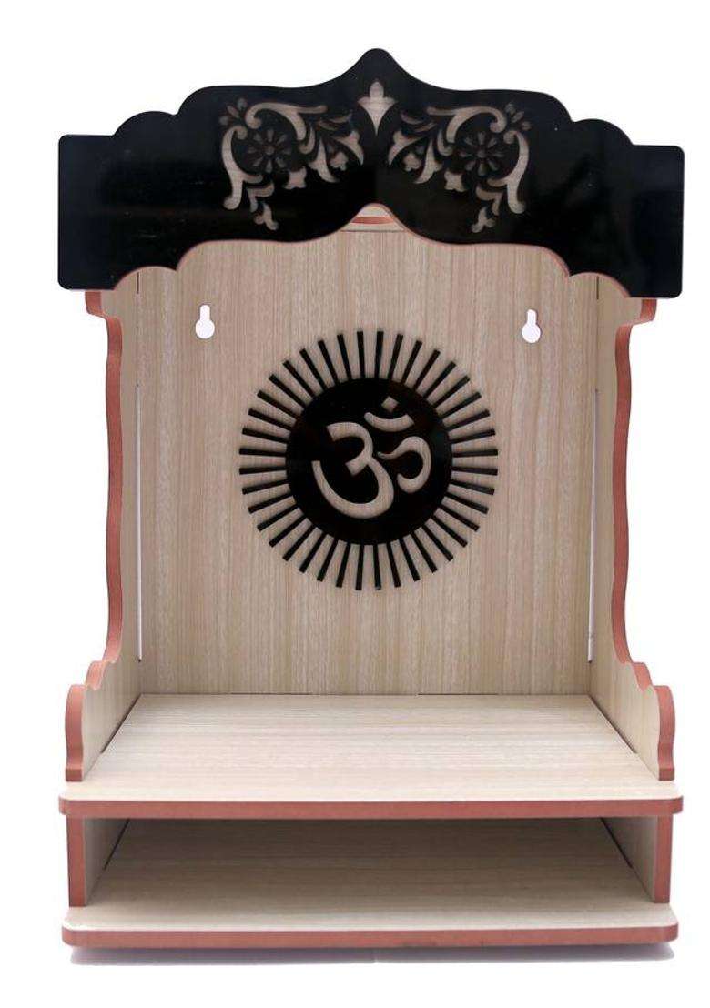 MAHIRSART ART Wooden Wall Mounted Hanging Puja Mandir for Home Wall Engineered Wood Home Temple(Height 40 DIY(Do-It-Yourself)) - Indya