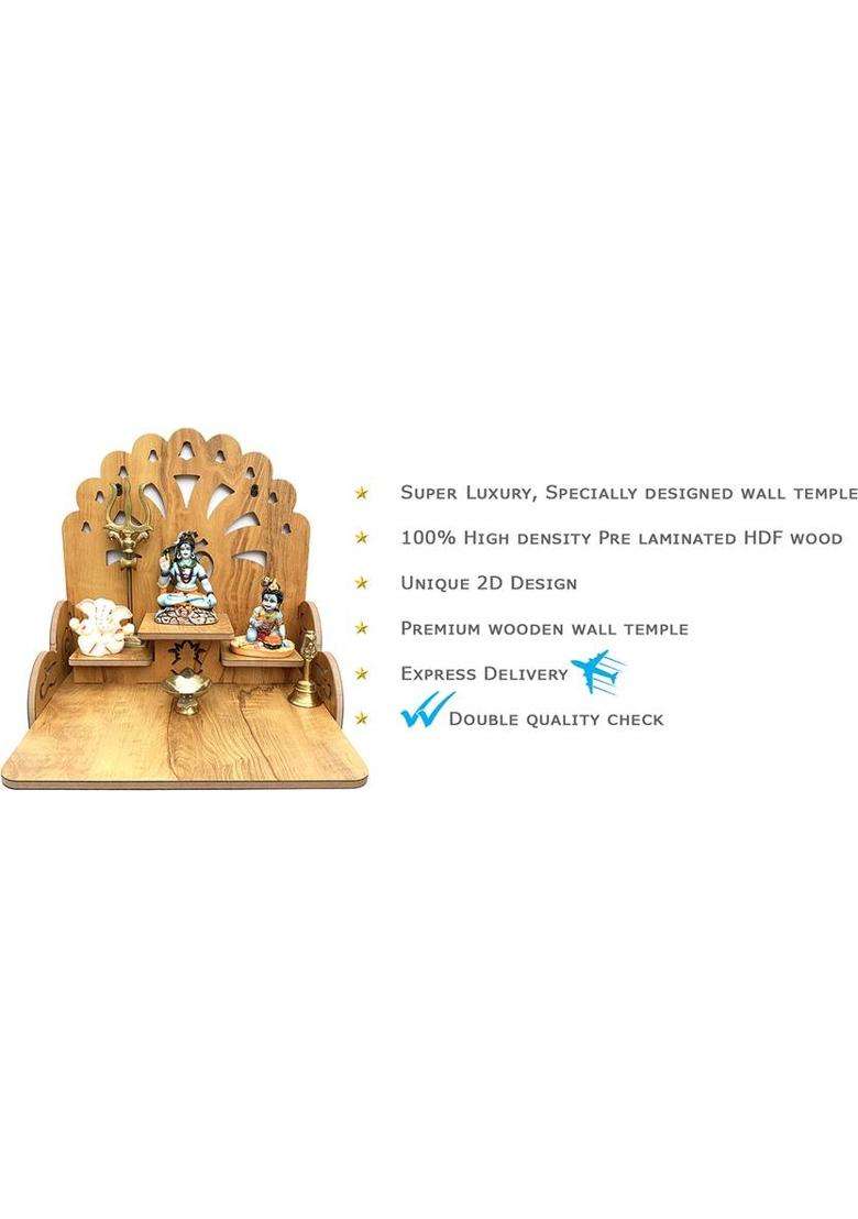 Flipkart Perfect Homes Studio Perfect 3 Step Temple (MG) Engineered Wood Home Temple(Height 29 DIY(Do-It-Yourself)) - Indya