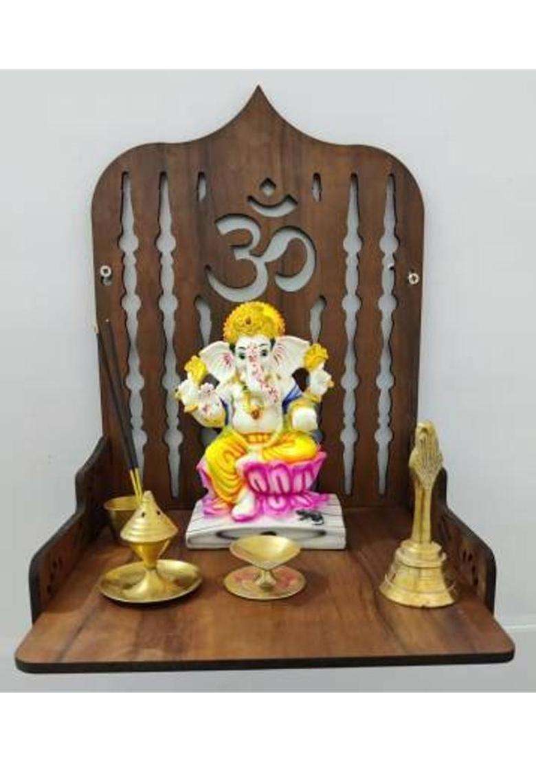 SRM Premium Wooden Temple For Home Office Decor50 Engineered Wood Home Temple(Height 23 DIY(Do-It-Yourself)) - Indya