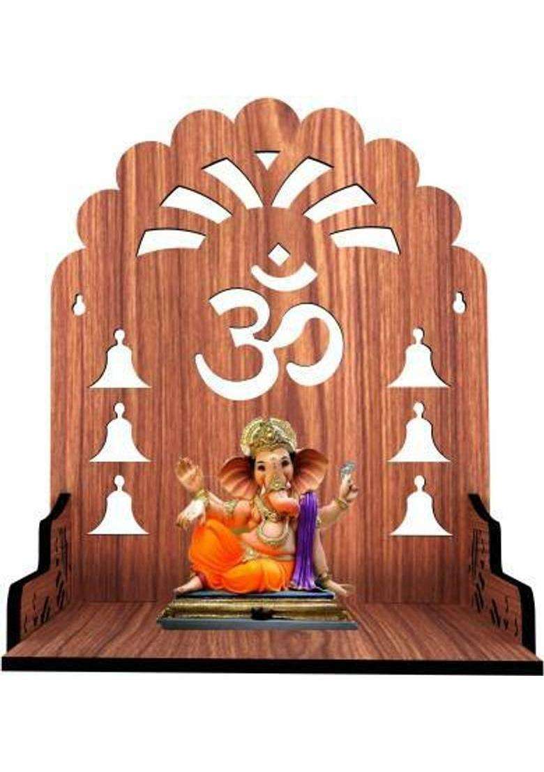 SRM Premium Wooden Temple For Home Office Decor27 Engineered Wood Home Temple(Height 23 DIY(Do-It-Yourself)) - Indya