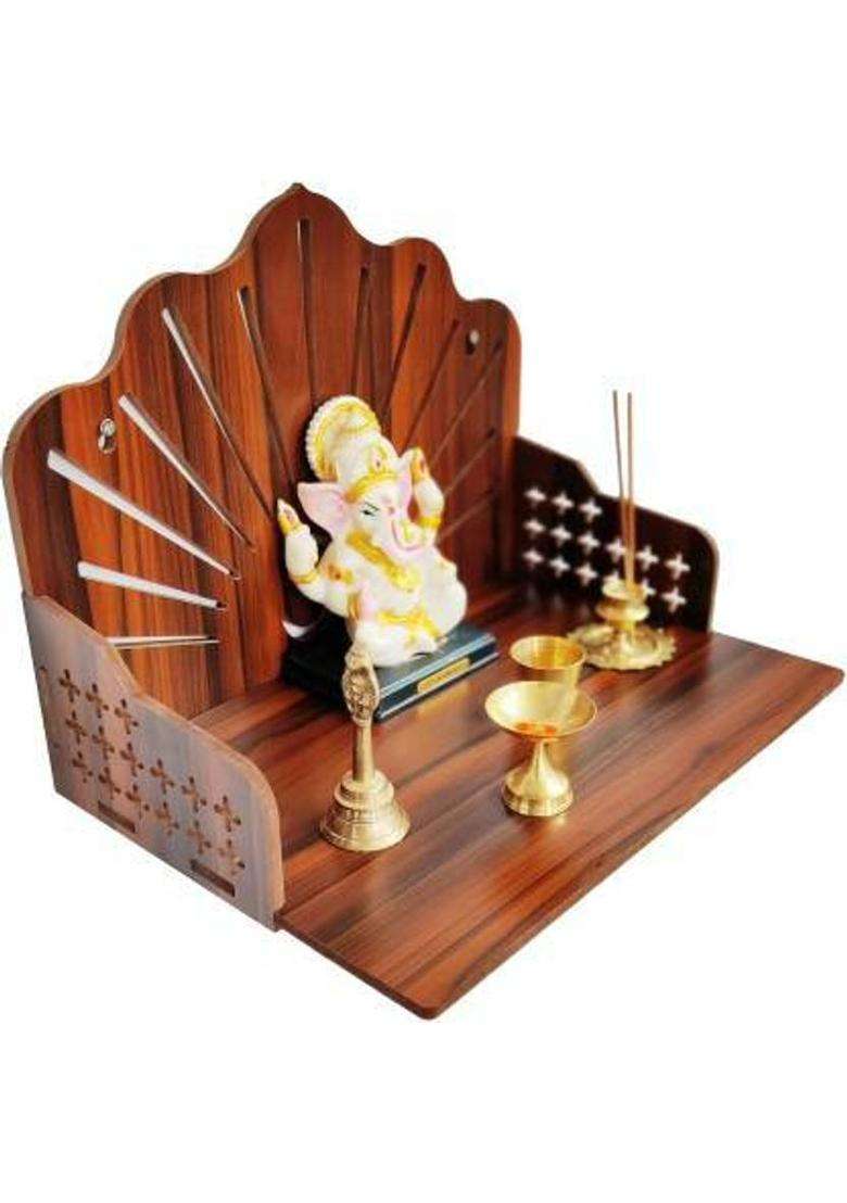 TrendyHouse Premium Wooden Temple For Home Office Decor51 Engineered Wood Home Temple(Height 23 DIY(Do-It-Yourself)) - Indya
