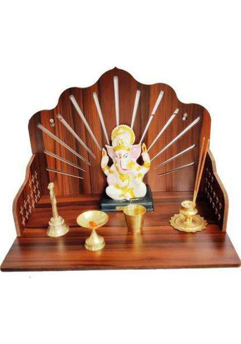 TrendyHouse Premium Wooden Temple For Home Office Decor51 Engineered Wood Home Temple(Height 23 DIY(Do-It-Yourself))