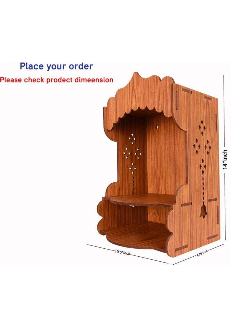 PIPLYA ENTERPRISES Home Temple Engineered Wood Home Temple(Height 35.5 DIY(Do-It-Yourself)) - Indya