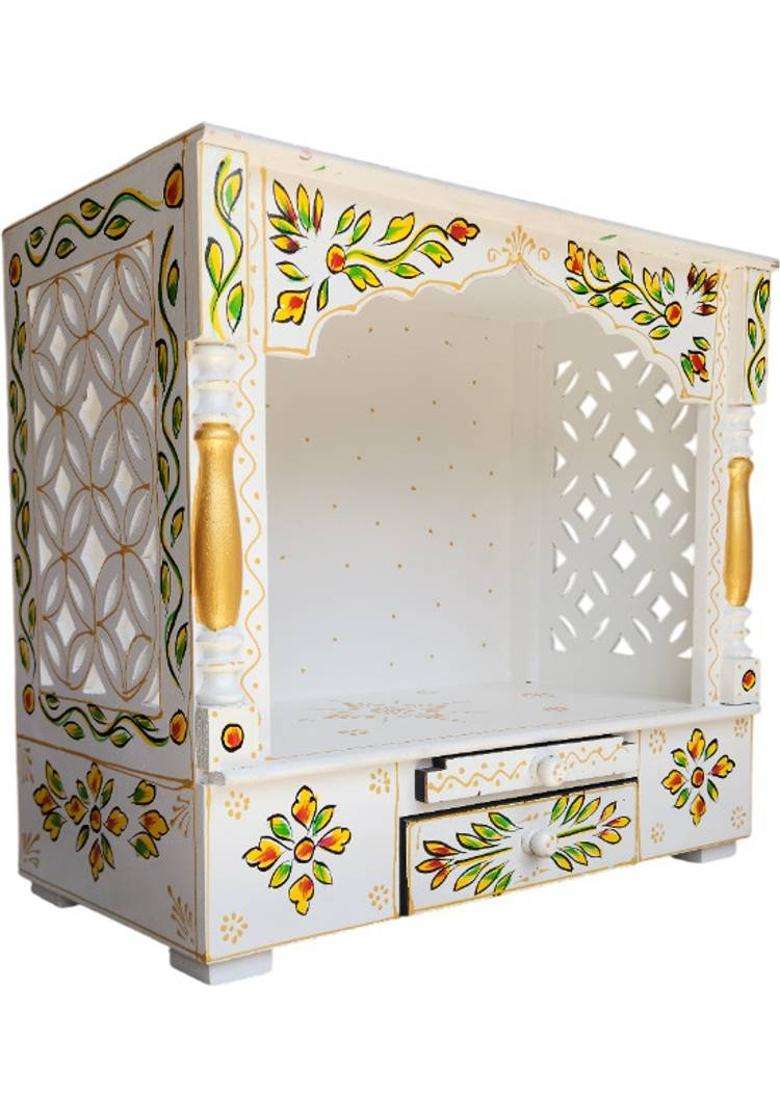 kamdhenu art and craft Solid Wood Home Temple(Height 40 Pre-assembled) - Indya