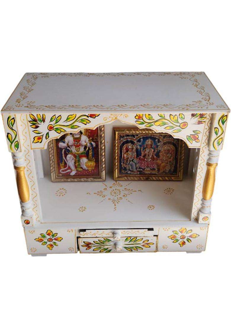 kamdhenu art and craft Solid Wood Home Temple(Height 40 Pre-assembled) - Indya