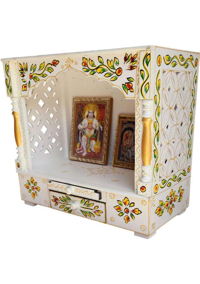 kamdhenu art and craft Solid Wood Home Temple(Height 40 Pre-assembled) - Indya