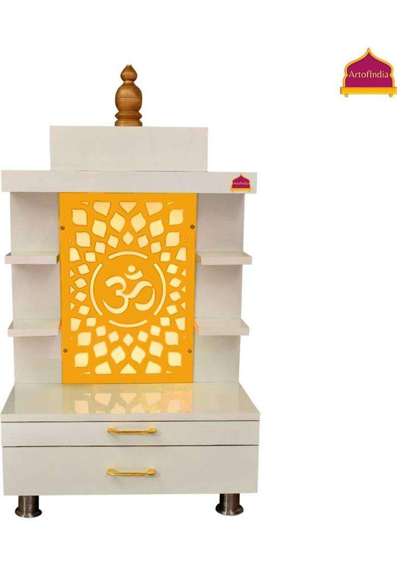 artofindia ART-84 Solid Wood Home Temple(Height 100 Pre-assembled) - Indya