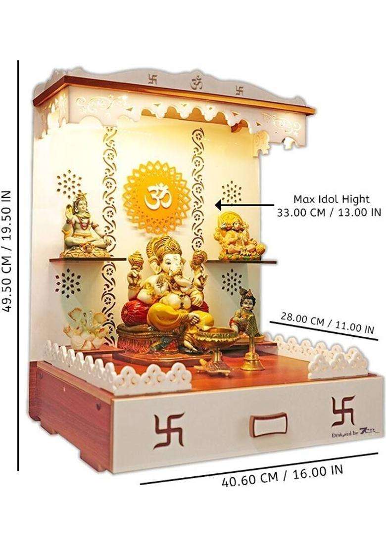 7CR Premium Temple Engineered Wood Home Temple(Height 50.8 Pre-assembled) - Indya
