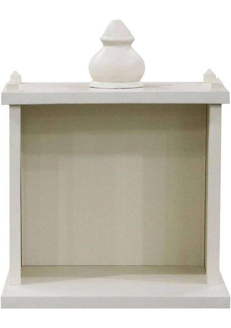 Furniza Traditional Pale White MDF Wall Mount Temple with Goombaj Top Engineered Wood Home Temple(Height 40 Pre-assembled) - Indya