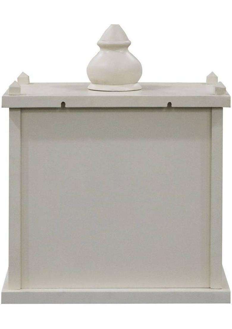 Furniza Traditional Pale White MDF Wall Mount Temple with Goombaj Top Engineered Wood Home Temple(Height 40 Pre-assembled) - Indya