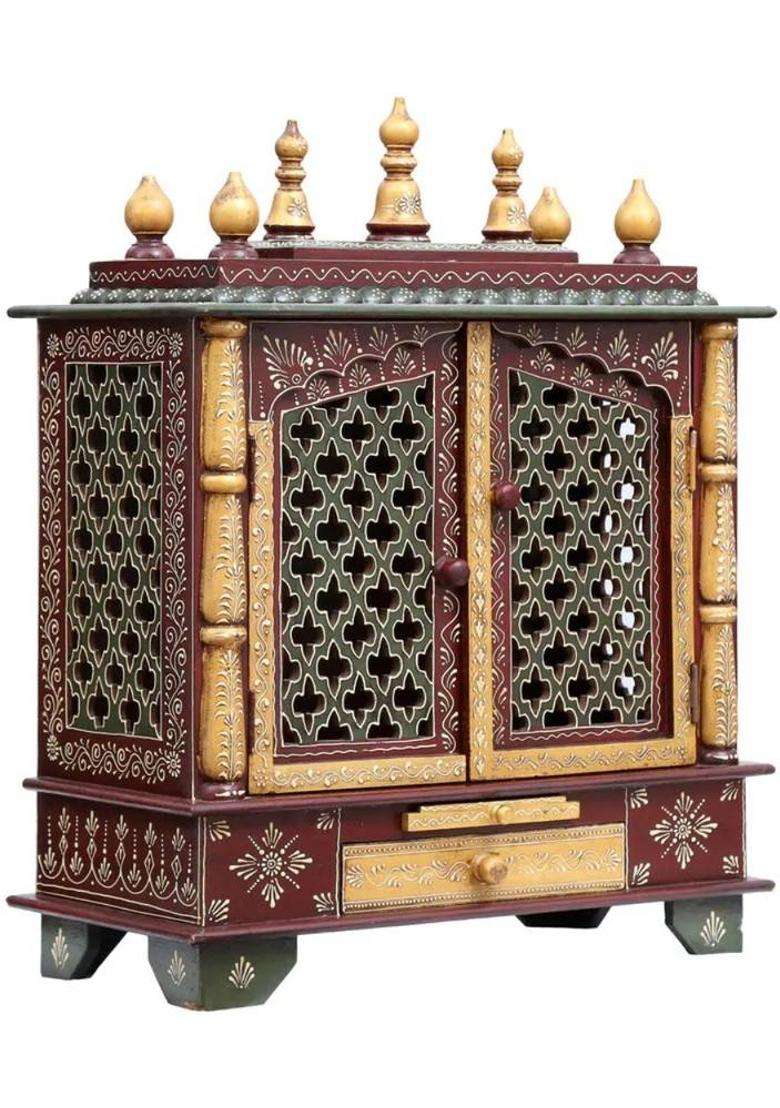 kamdhenu art and craft Solid Wood Home Temple(Height 70 DIY(Do-It-Yourself)) - Indya