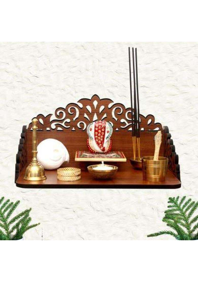 SRM Premium Wooden Temple For Home Office Decor52 Engineered Wood Home Temple(Height 15 DIY(Do-It-Yourself)) - Indya