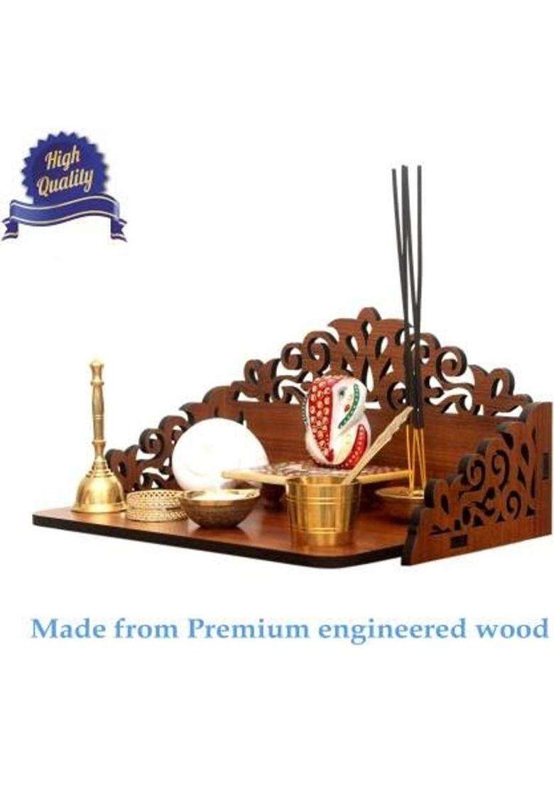 SRM Premium Wooden Temple For Home Office Decor52 Engineered Wood Home Temple(Height 15 DIY(Do-It-Yourself)) - Indya