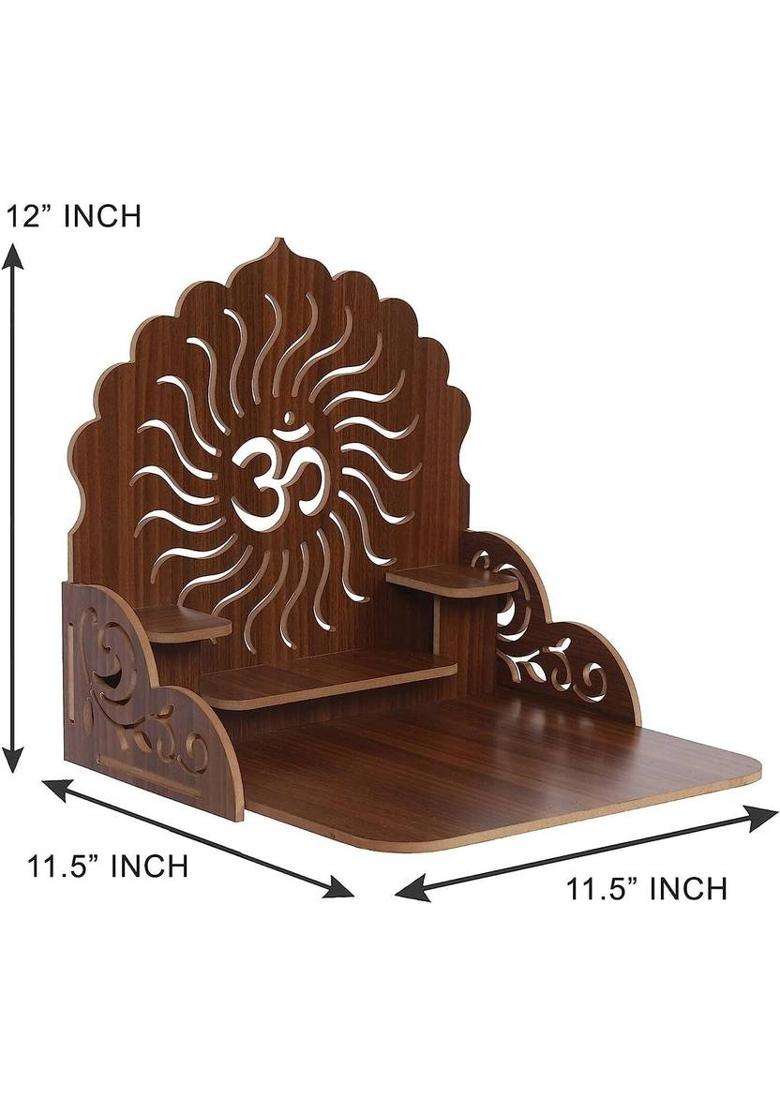 HIOLTY Wooden Small Temple Pooja Mandir Om Temple Wall Hanging Temple Engineered Wood Home Temple(Height 30.48 DIY(Do-It-Yourself)) - Indya