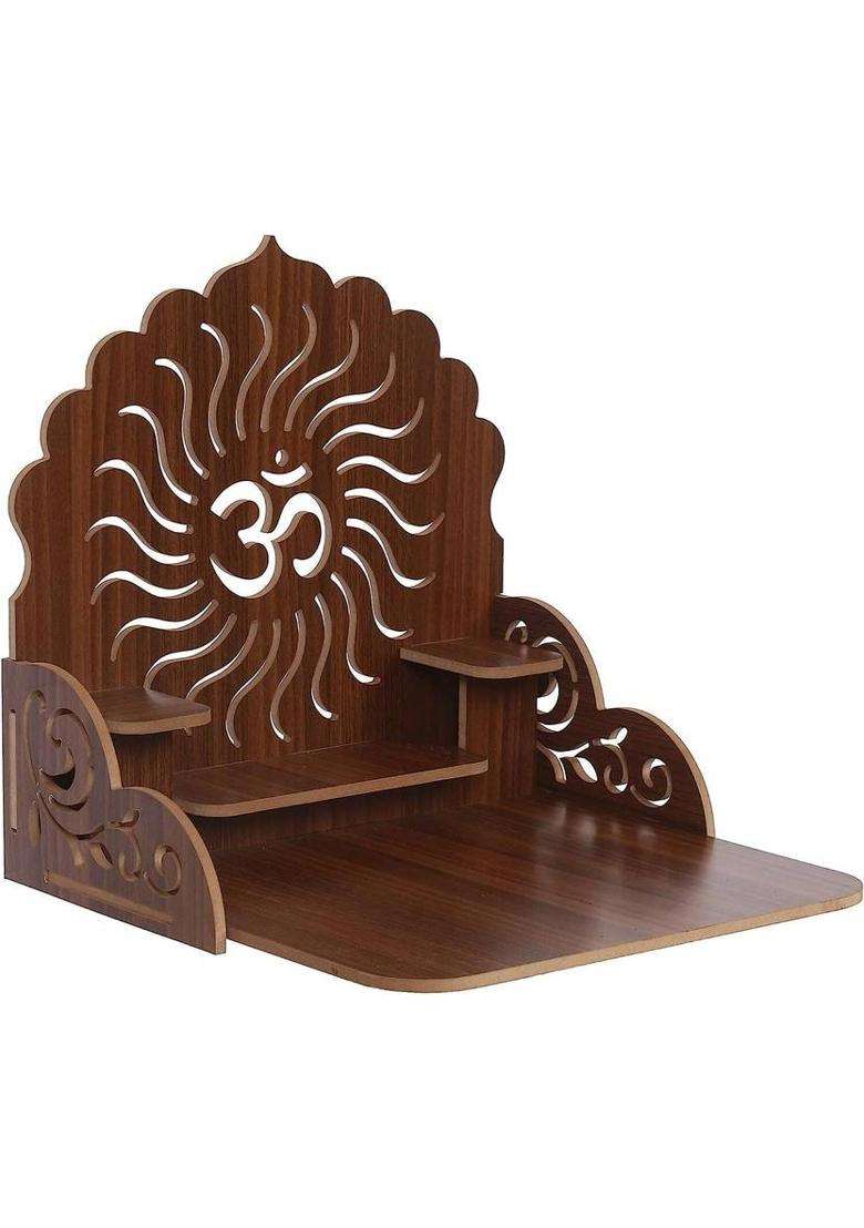 HIOLTY Wooden Small Temple Pooja Mandir Om Temple Wall Hanging Temple Engineered Wood Home Temple(Height 30.48 DIY(Do-It-Yourself)) - Indya