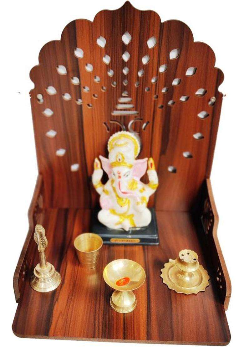 Flipkart Perfect Homes Studio 04D Engineered Wood Home Temple(Height 33 Pre-assembled) - Indya