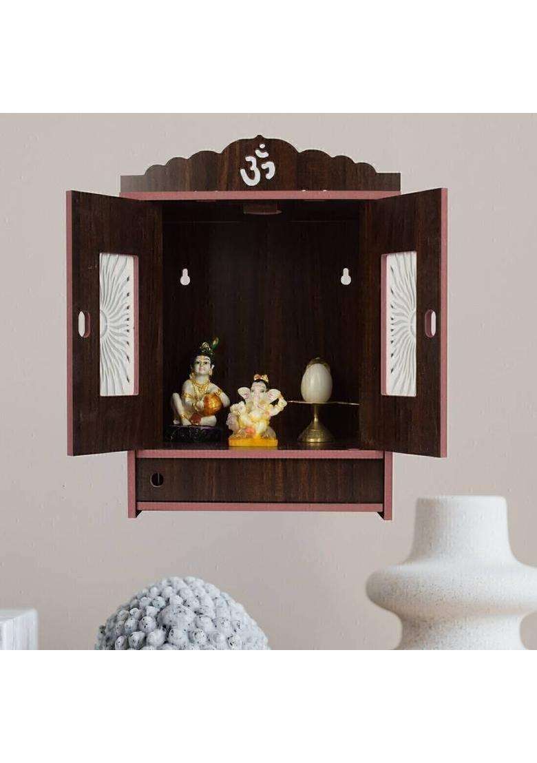 HIOLTY WoodenTemple for HomeHandmade TempleTemplePuja mandirMandapamtemple Engineered Wood Solid Wood Home Temple(Height 43 DIY(Do-It-Yourself)) - Indya