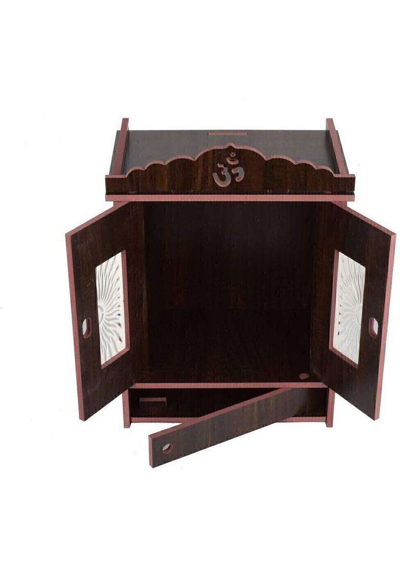 HIOLTY WoodenTemple for HomeHandmade TempleTemplePuja mandirMandapamtemple Engineered Wood Solid Wood Home Temple(Height 43 DIY(Do-It-Yourself)) - Indya