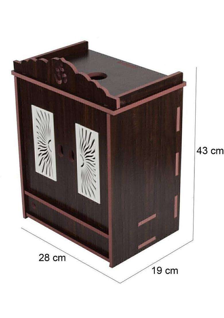 HIOLTY WoodenTemple for HomeHandmade TempleTemplePuja mandirMandapamtemple Engineered Wood Solid Wood Home Temple(Height 43 DIY(Do-It-Yourself)) - Indya