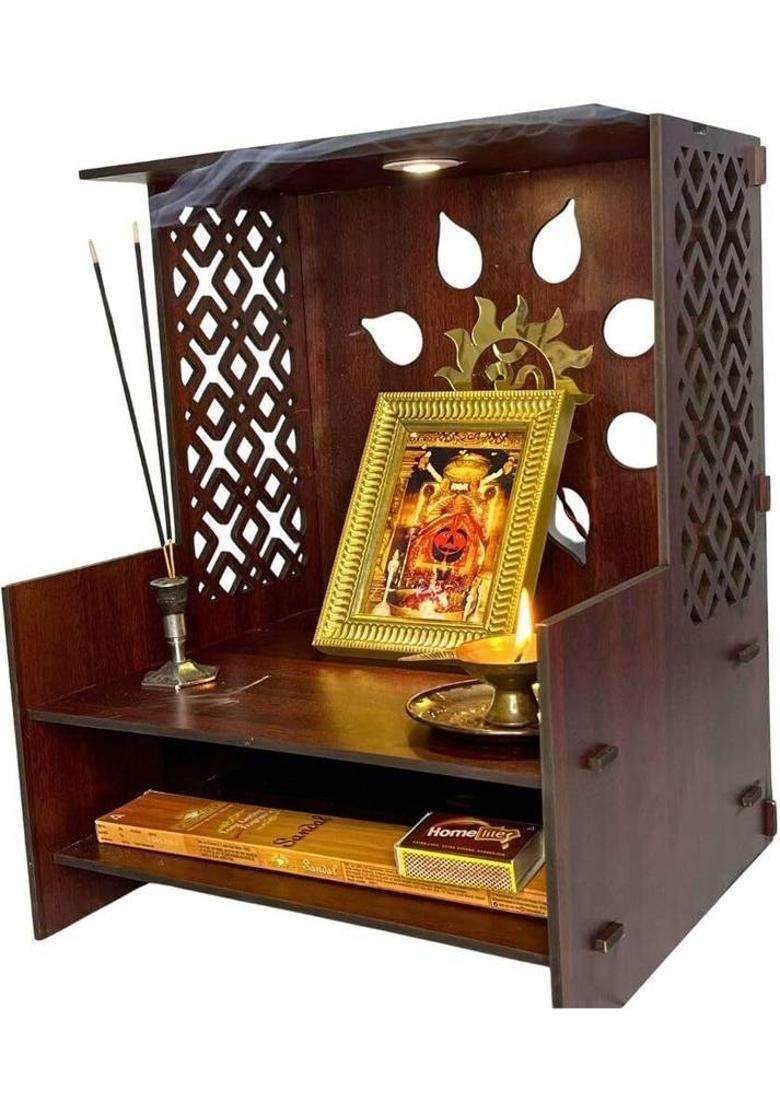 Zesta Laminated Ply Wooden Temple/Mandir for Home Solid Wood Home Temple(Height 45 DIY(Do-It-Yourself)) - Indya