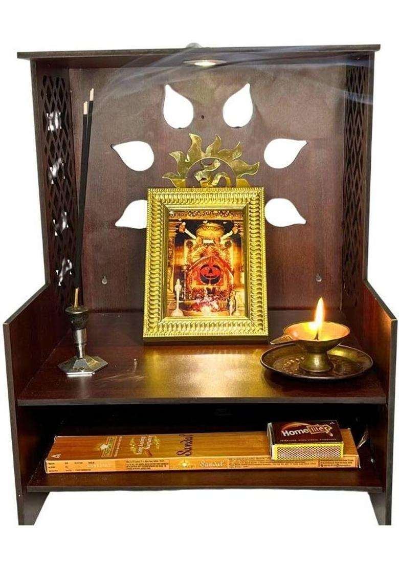 Zesta Laminated Ply Wooden Temple/Mandir for Home Solid Wood Home Temple(Height 45 DIY(Do-It-Yourself)) - Indya
