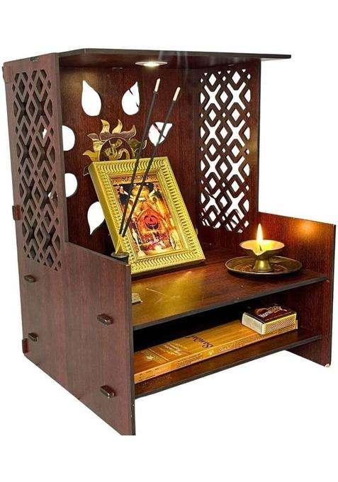 Zesta Laminated Ply Wooden Temple/Mandir for Home Solid Wood Home Temple(Height 45 DIY(Do-It-Yourself))