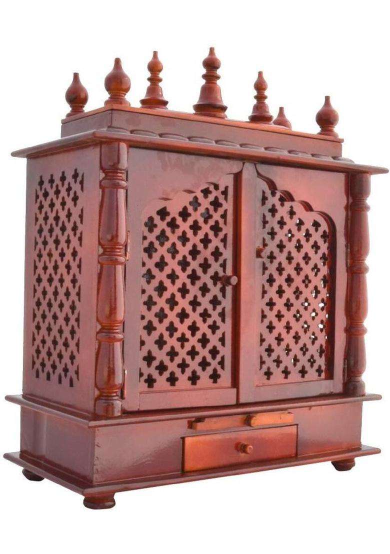 Flipkart Perfect Homes Studio Wooden Temple for home Solid Wood Home Temple(Height 75 DIY(Do-It-Yourself)) - Indya