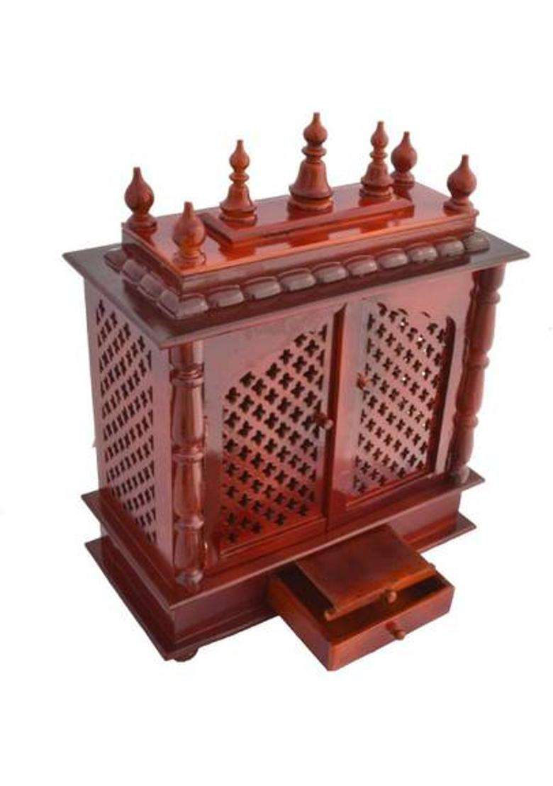 Flipkart Perfect Homes Studio Wooden Temple for home Solid Wood Home Temple(Height 75 DIY(Do-It-Yourself)) - Indya