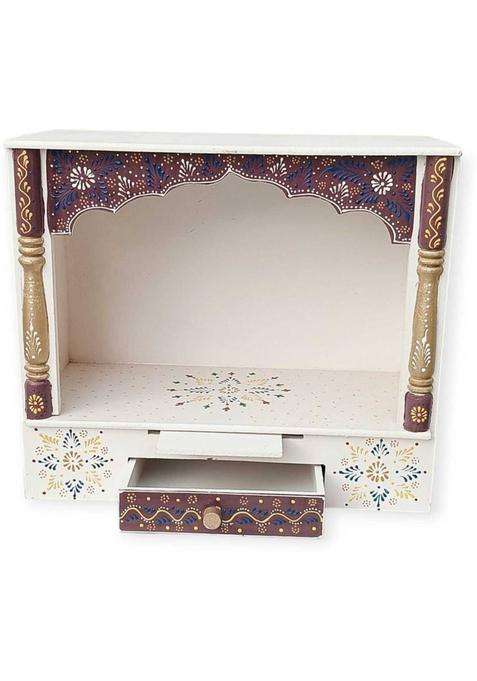 Bhagwati Wooden Temple For Home/Wooden Mandir For Home Engineered Wood Home Temple(Height 40 Pre-assembled)