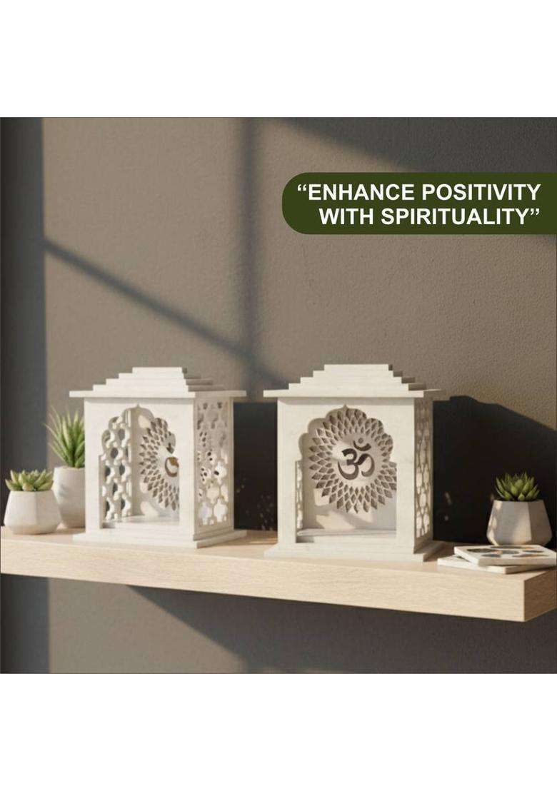 BYSUN Premium Acrylic Temple for Pooja Room Car dashboard study Table Acrylic Home Temple(Height 11 Pre-assembled) - Indya