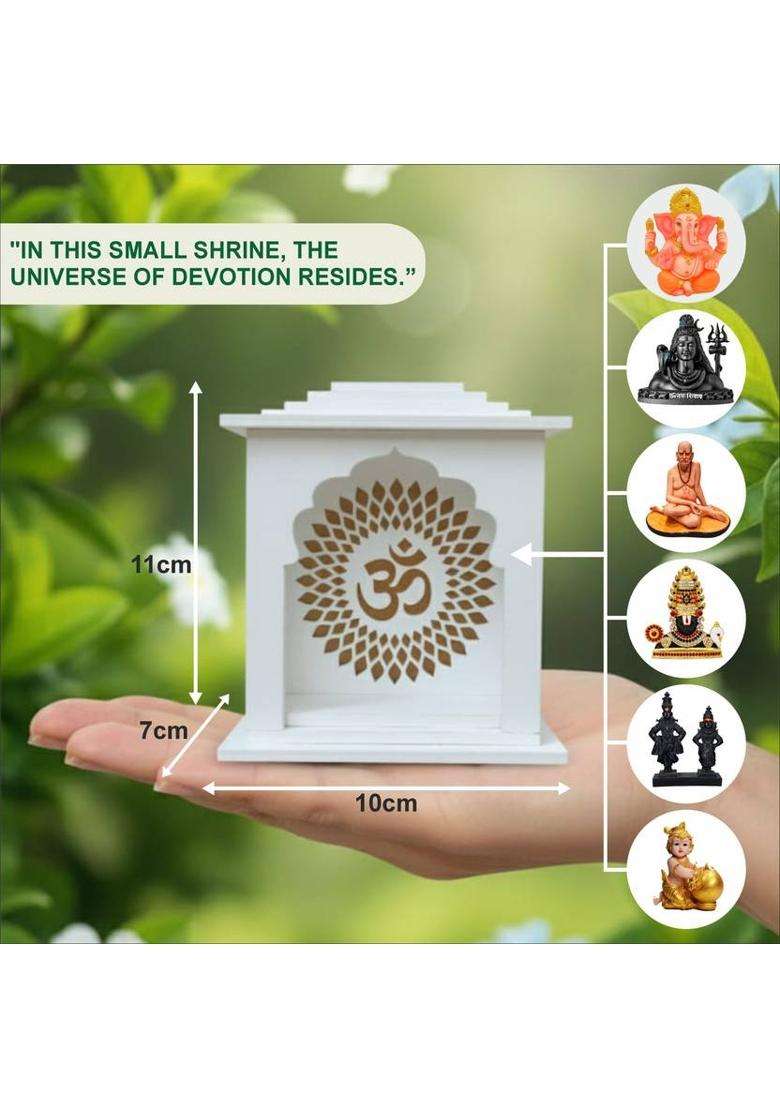 BYSUN Premium Acrylic Temple for Pooja Room Car dashboard study Table Acrylic Home Temple(Height 11 Pre-assembled) - Indya