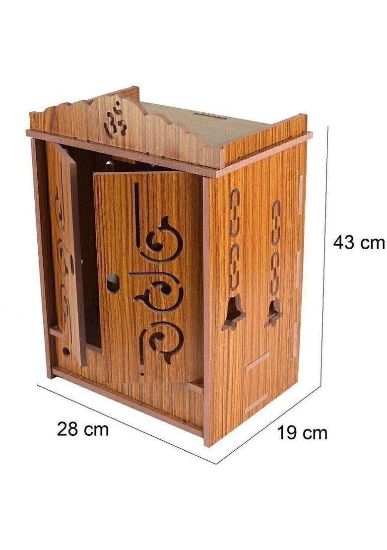 AKAG Premium Wooden Home Temple Handcrafted Pooja Mandir for Home & Office Engineered Wood Solid Wood Home Temple(Height 43 DIY(Do-It-Yourself)) - Indya