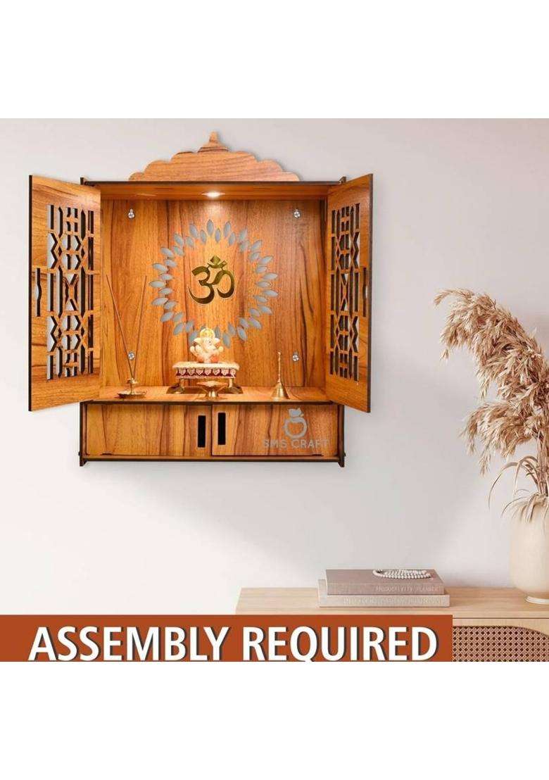 PPJ CRAFT Engineered Wood Home Temple(Height 55.5 DIY(Do-It-Yourself)) - Indya