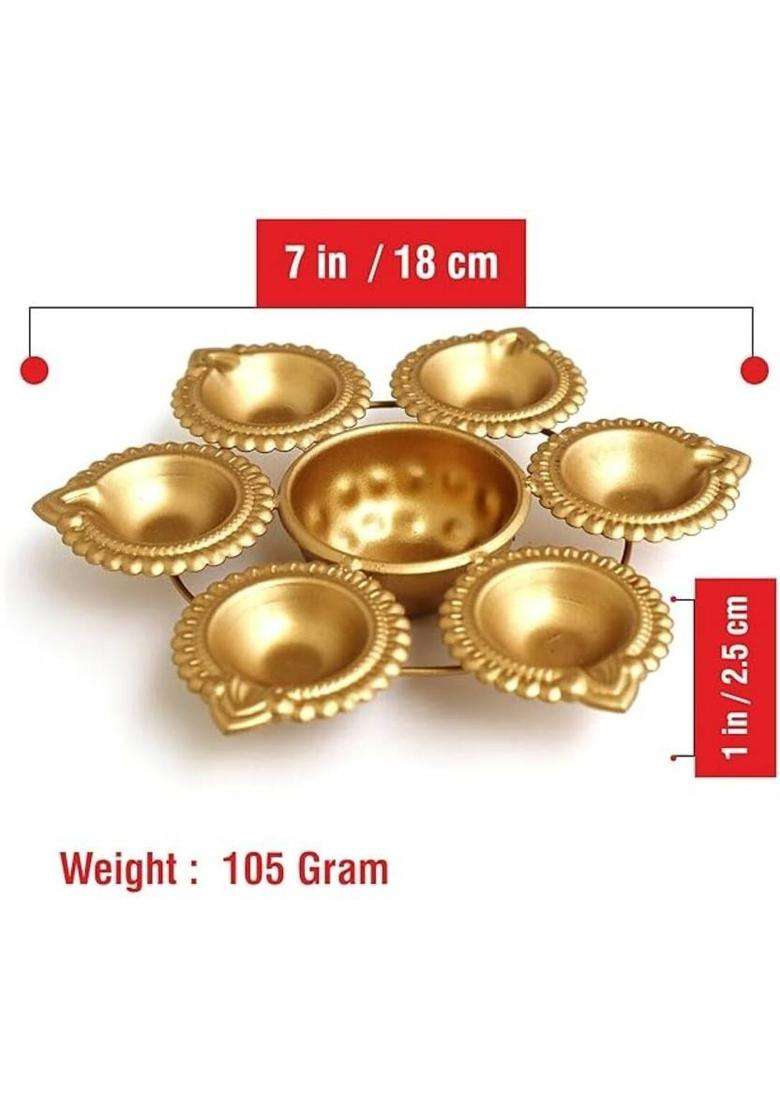 EVERYTHING EXPORTS Decor Urli Bowl for Home Decor for Floating Tealight Holders Iron (Pack of 2) Table Diya Set(Height 3 inch) - Indya