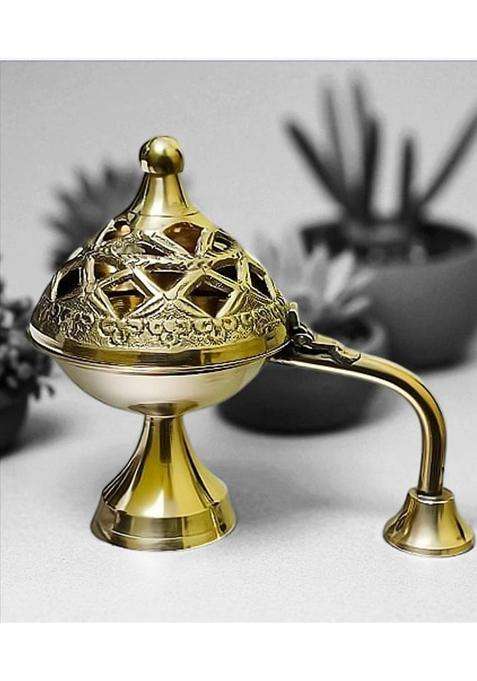 GOOD LUCK HANDICRAFTS Brass Table Diya(Height 6 inch)