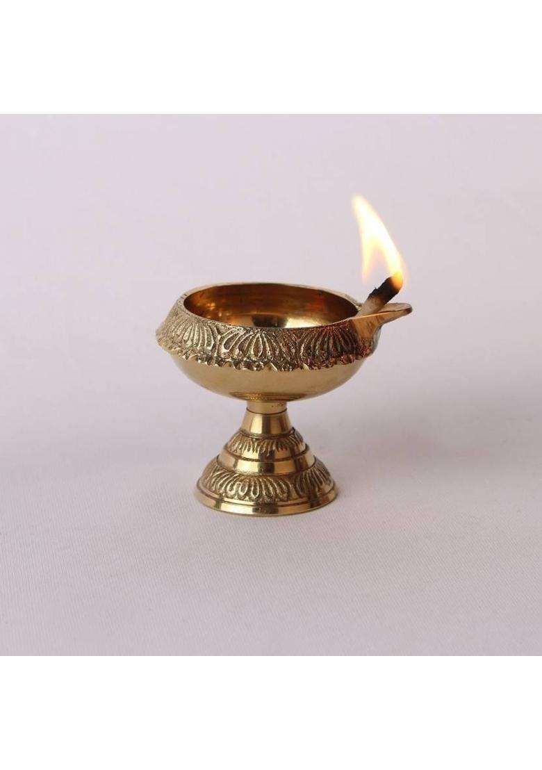 Startraders kuber diya set of 6 Brass (Pack of 6) Table Diya Set(Height 2 inch) - Indya