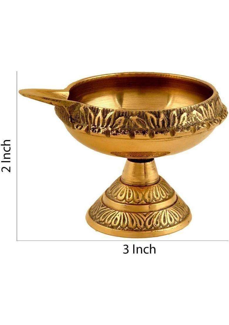 Startraders kuber diya set of 6 Brass (Pack of 6) Table Diya Set(Height 2 inch) - Indya